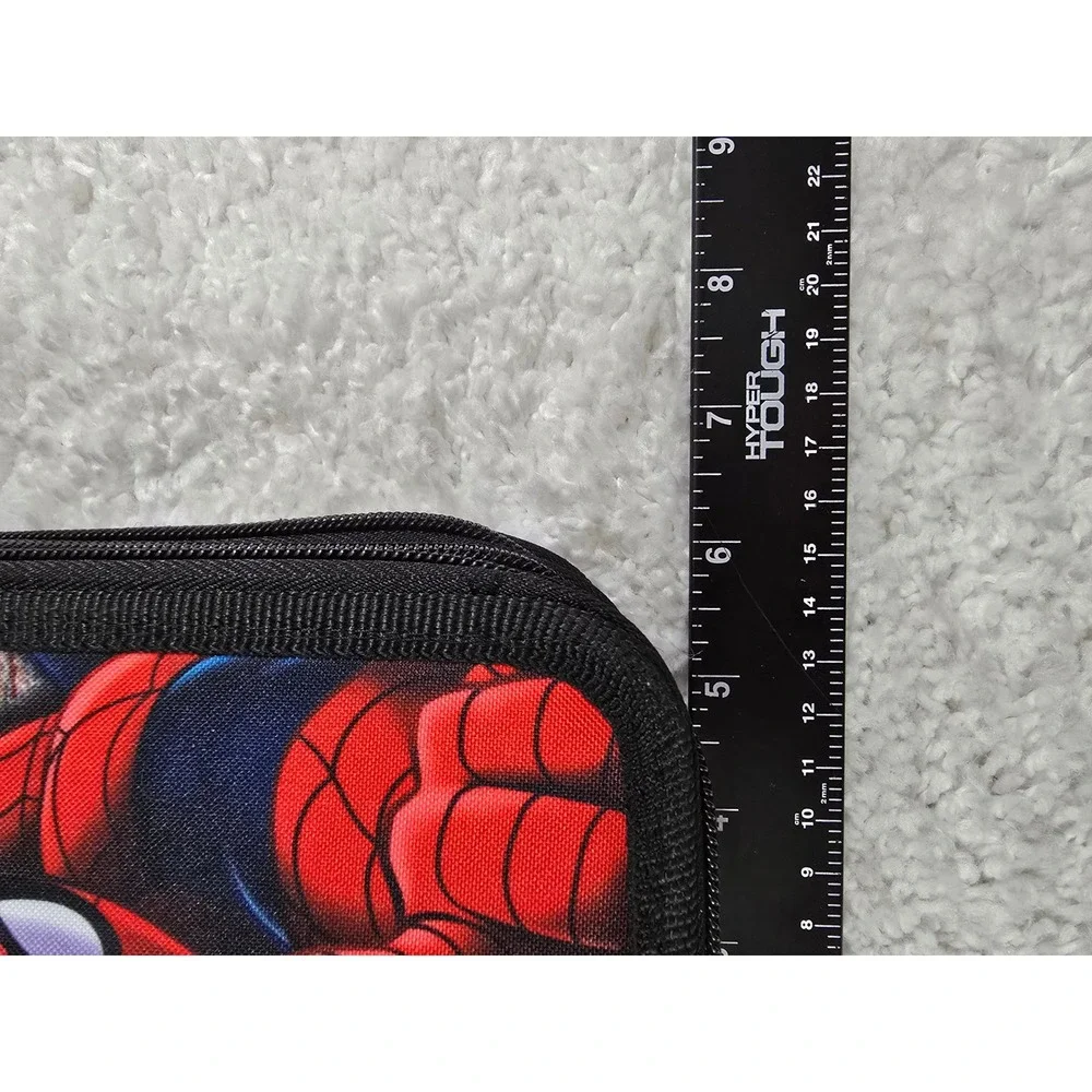 Marvel Ultimate Spider-Man Triple Zipper Pencil Case Black Red REF 51449 NWT